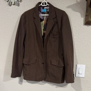 Volcom Dark Brown Pinstripe Blazer very good pre owned condition.